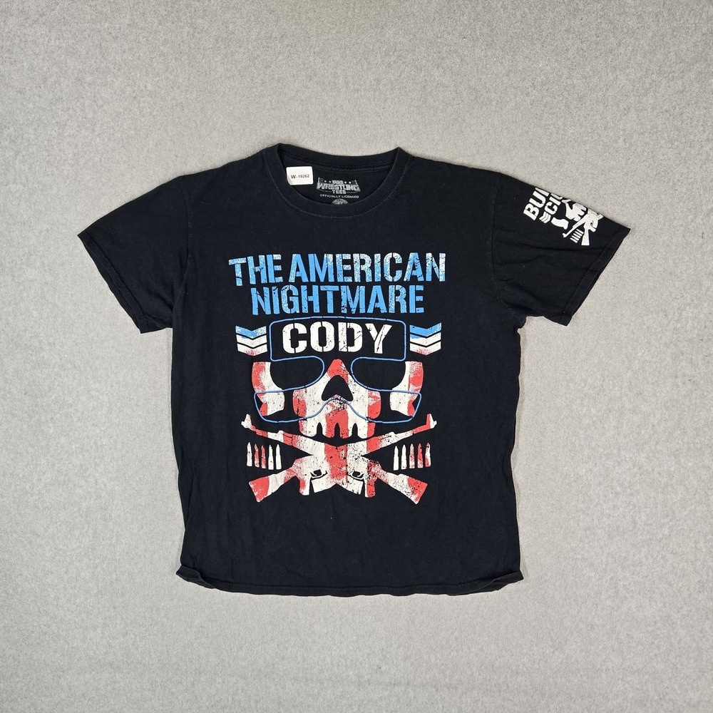 New Japan Pro Wrestling Men Shirt L Black The American Nightmare Cody Rhodes